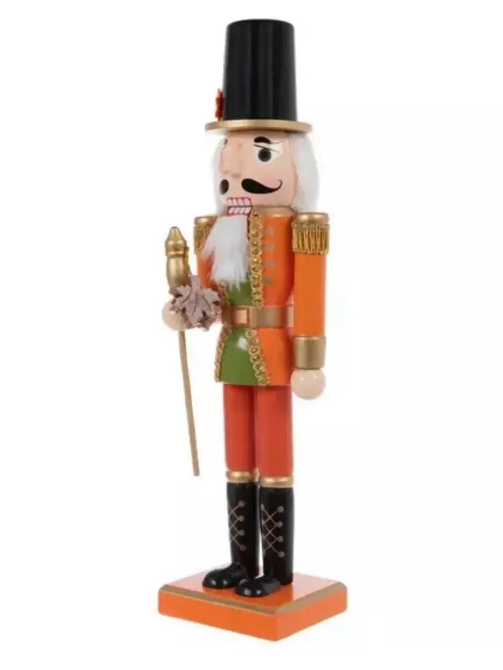 Leaf Scepter Wood Nutcracker Soldier Holiday